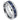 Blue Carbon Fiber Inlay, High Polish Beveled Edge with Three 0.07ct Blue Sapphire Center Stones - 8mm - Le Vive Jewelry in Riverside