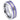 Pipe-Cut Hammered Center with Two Indigo Stripes & Shiny Edges - 8mm - Le Vive Jewelry in Riverside