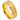 Yellow Gold IP Plated Grooved Center Brushed Beveled Edge - 8mm - Le Vive Jewelry in Riverside