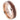Rose Gold IP Plated with Hawaiian Koa Wood Inlay Shiny Beveled Edge - 8mm - Le Vive Jewelry in Riverside