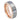 Brushed Gun Metal Finish, High Polished Rose Gold Plated Beveled Edge & Inside - 8mm - Le Vive Jewelry in Riverside