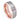 Rose Gold IP Plated Inside & Gun Metal Grooved Brushed Center - 8mm - Le Vive Jewelry in Riverside