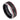 Charcoal Gray IP Plated Ice Finish with 2 Red Stripes on 2 sides, Beveled Edge - 8mm - Le Vive Jewelry in Riverside