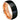 Domed Rose Gold IP Plated & Black IP Plated Brushed Center - 8mm - Le Vive Jewelry in Riverside