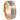 Grooved Rose Gold IP Plated Brushed Pipe Cut Ring - 8mm - Le Vive Jewelry in Riverside