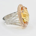 14K White Gold Citrine & Diamond Ring - Le Vive Jewelry in Riverside