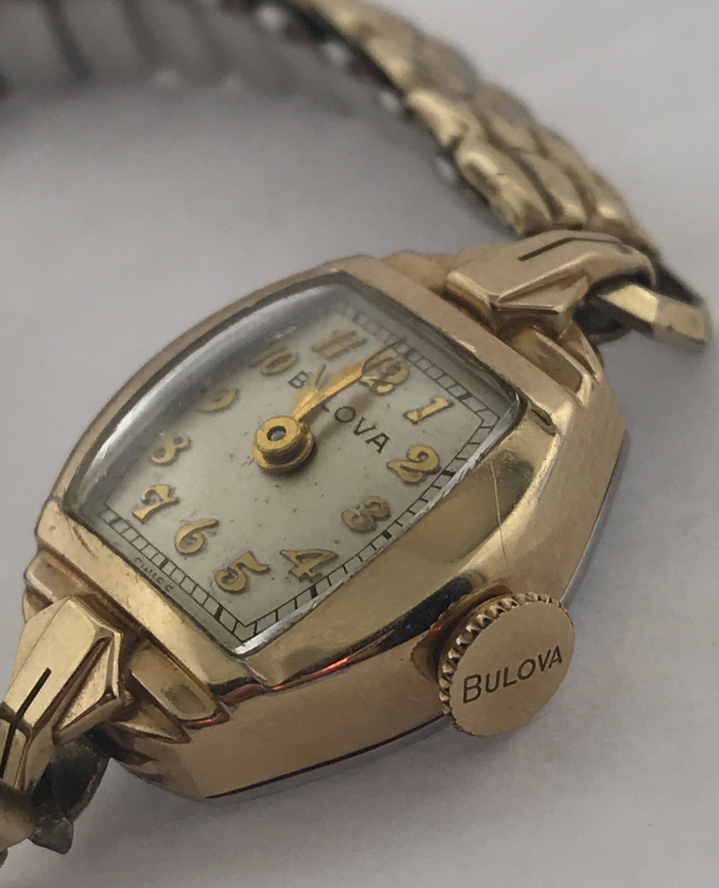Gold Filled 10k Rolled Gold Ladies Vintage Bulova 10k Gold Filled