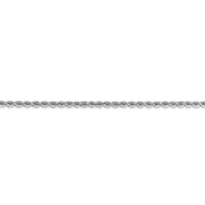 14k White Gold 2.25mm Regular Rope Chain - Le Vive Jewelry in Riverside