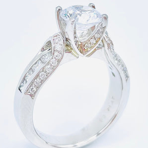Verragio Classico Platinum Round Engagement Semi-Mount - Le Vive Jewelry in Riverside