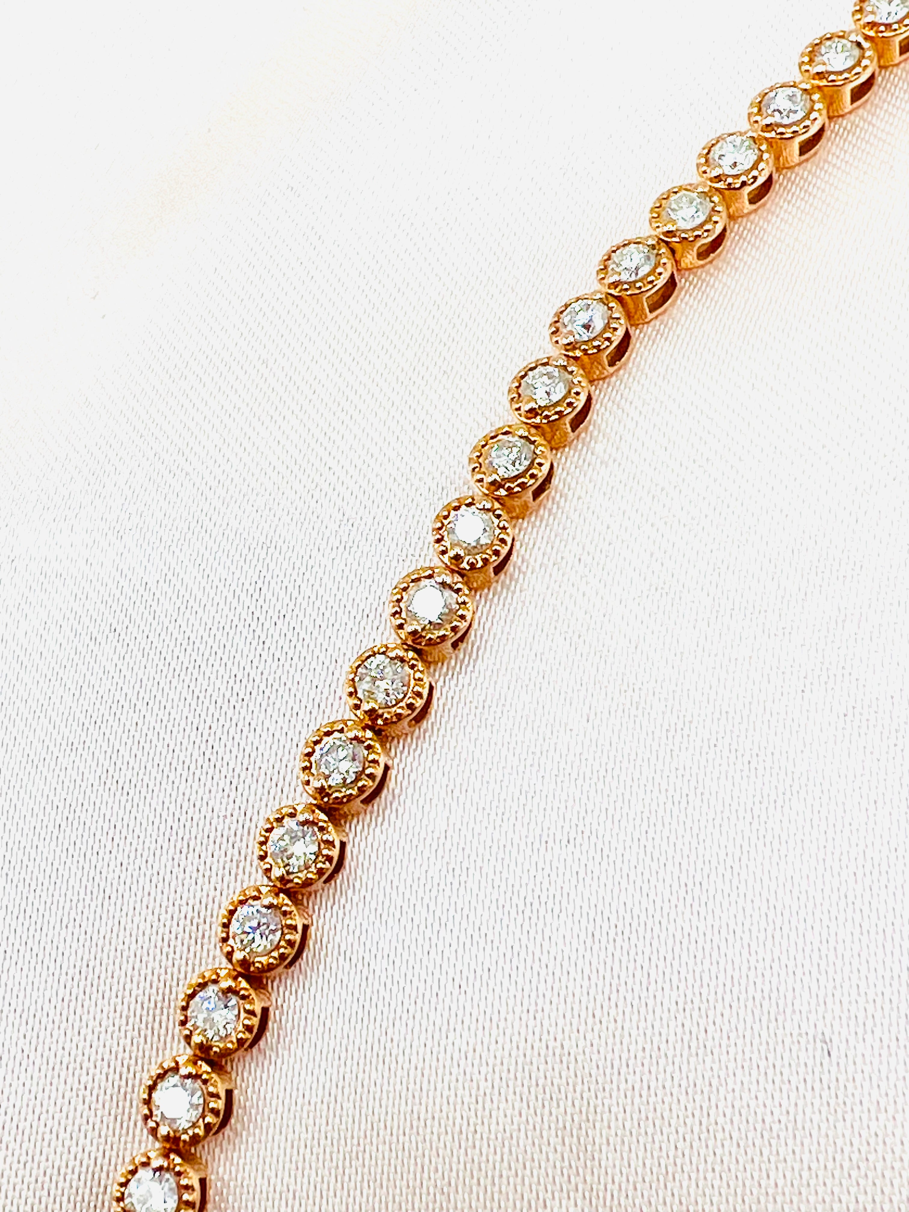 Fancy Bracelet 14k Rose Gold & Diamonds - Le Vive Jewelry in Riverside