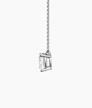 Floating Solitaire Heart Pendant with Natural Diamond - Le Vive Jewelry in Riverside