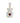 10K-Y 1/3 CTW Diamond Teddy Bear with Ruby Heart Pendant 18” - Le Vive Jewelry in Riverside