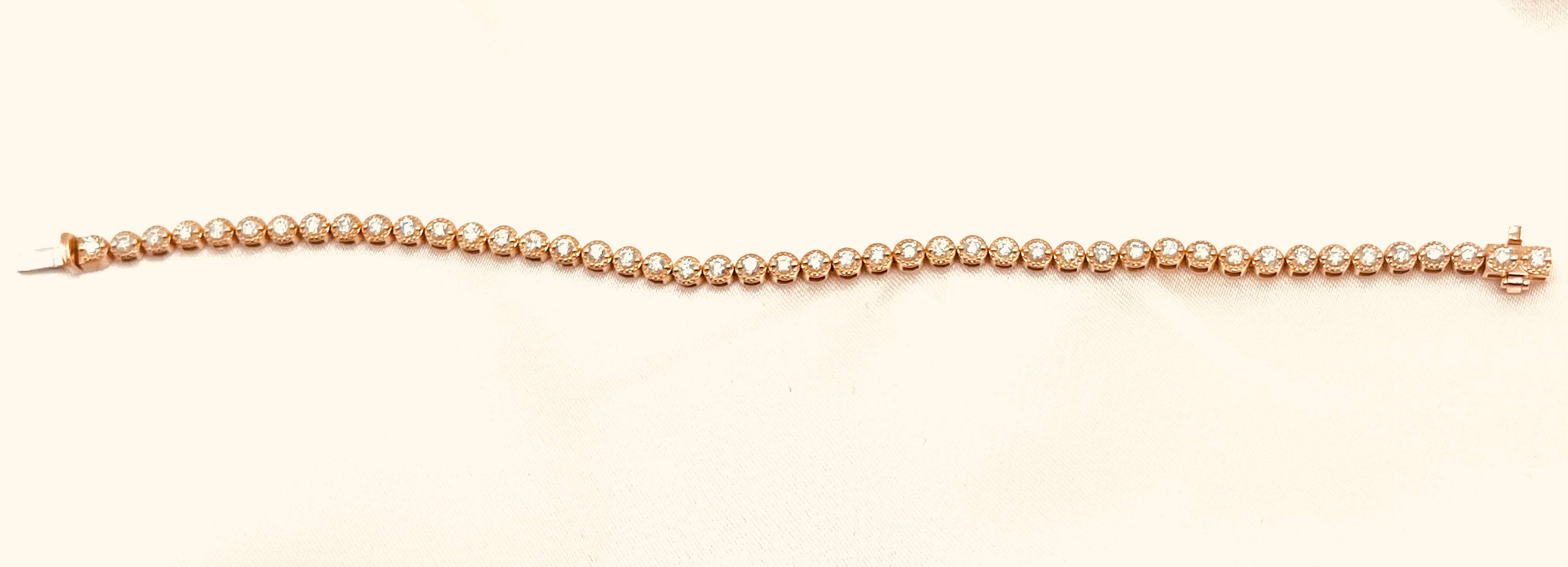 Fancy Bracelet 14k Rose Gold & Diamonds - Le Vive Jewelry in Riverside