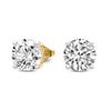 14kt White Gold Four Prong Round Lab Diamond Stud Earrings 2.05 CT - Le Vive Jewelry in Riverside