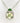 18k White Gold Prasiolite (Green Amethyst) With Diamonds and Tsavorite Pendant with 16'' neckalce - Le Vive Jewelry in Riverside