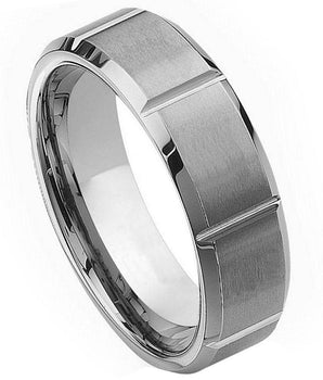 Multiple Vertical Grooves - 7mm - Le Vive Jewelry in Riverside