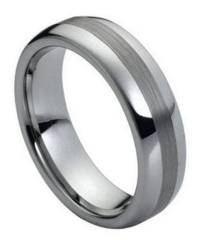 Polished Shiny with Brushed Center- 6mm - Le Vive Jewelry in Riverside