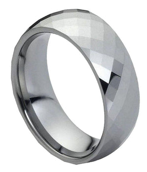 Domed Faceted Ring - 8mm - Le Vive Jewelry in Riverside