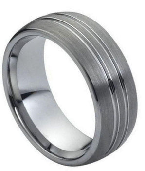 High Polish Double Groove Design - 8mm - Le Vive Jewelry in Riverside