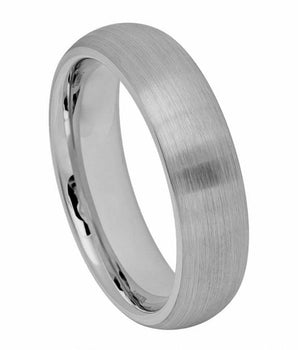 Brushed Domed Classic Style- 6mm - Le Vive Jewelry in Riverside