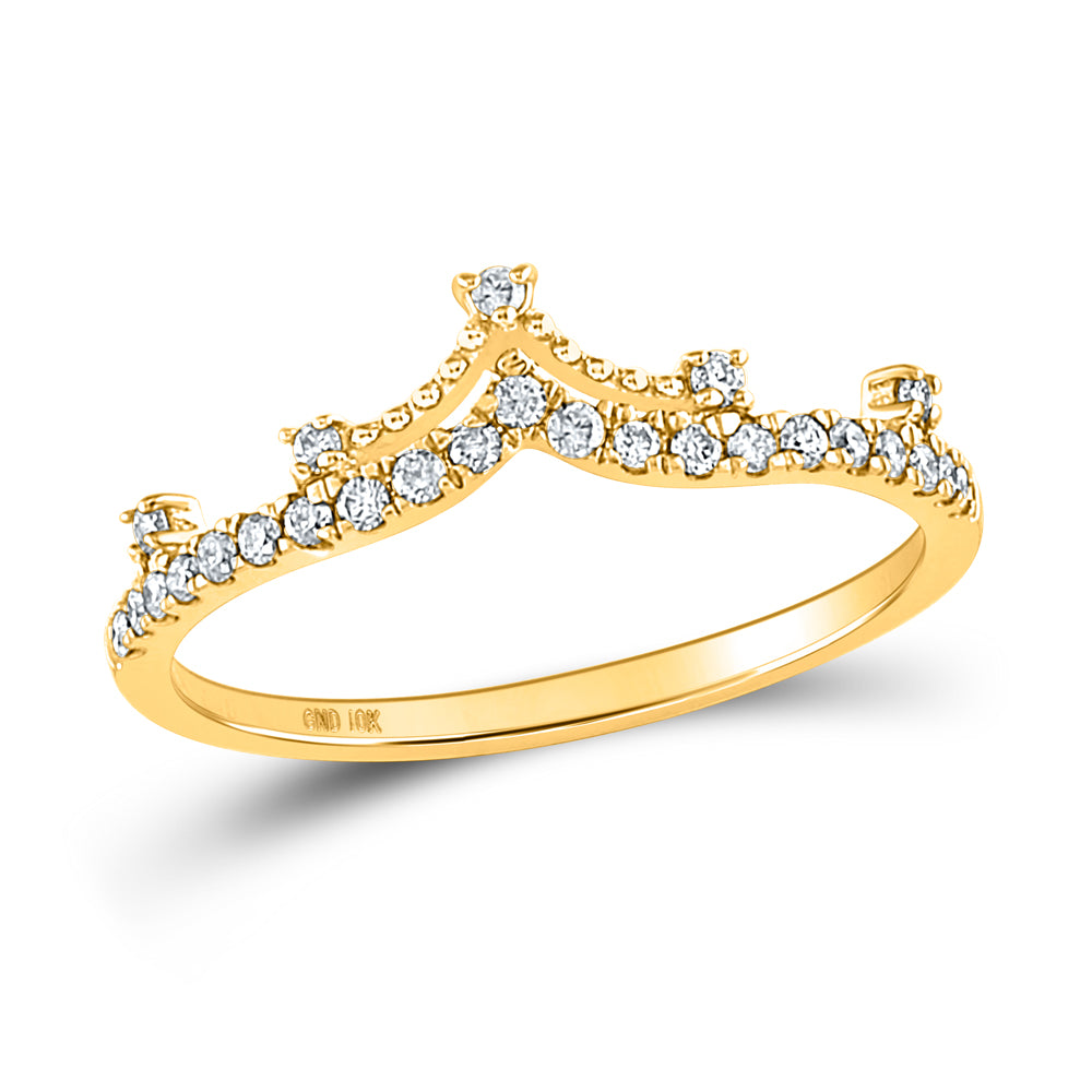 10K Gold 1/5 Carat TW Diamond Stackable Band - Le Vive Jewelry in Riverside