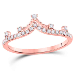 10K Rose Gold 1/5 Carat TW Diamond Stackable Band - Le Vive Jewelry in Riverside