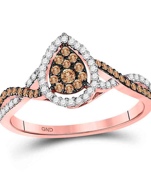 10K Gold 1/3 Carat TW Chocolate Diamond Ring - Le Vive Jewelry in Riverside