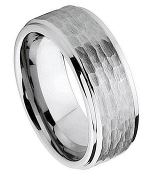 Stepped Down Edge Hammered Center - 9mm - Le Vive Jewelry in Riverside