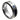 Blue & Black Carbon Fiber Inlay with 0.07ct Blue Sapphire Center Stone - 8mm - Le Vive Jewelry in Riverside