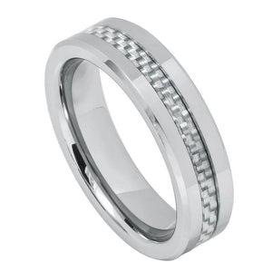 Grey Carbon Fiber Inlay- 6mm - Le Vive Jewelry in Riverside