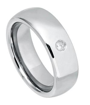 High Polish with & 0.07ct & White Diamond Center - 7mm - Le Vive Jewelry in Riverside