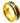 Yellow Gold Plated High Polish with Red & Black Carbon Fiber Inlay Beveled Edge - 8mm - Le Vive Jewelry in Riverside