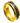 Yellow Gold Plated High Polish with Blue & Black Carbon Fiber Inlay Beveled Edge - 8mm - Le Vive Jewelry in Riverside