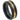 Black IP Plated Ring with Yellow IP Plated Grooved Center - 8mm - Le Vive Jewelry in Riverside