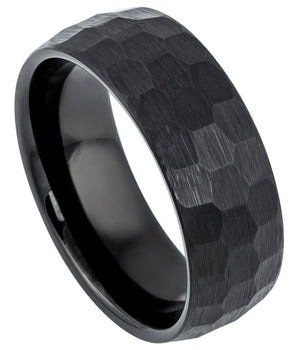 Black IP Plated Brushed Chiseled Center ��������� 8mm - Le Vive Jewelry in Riverside