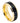 Yellow Gold IP Plated & Stepped Edge with Black IP Grooved Center Brushed Finish - 8mm - Le Vive Jewelry in Riverside