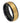Two-tone Black IP Inside & Yellow Gold IP Ice Finish Center Stepped Edge - 8mm - Le Vive Jewelry in Riverside