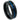 Black IP Plated Ring with Blue IP Plated Grooved Center - 8mm - Le Vive Jewelry in Riverside