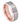 Rose Gold IP Plated Inside & Gun Metal Grooved Brushed Center - 8mm - Le Vive Jewelry in Riverside