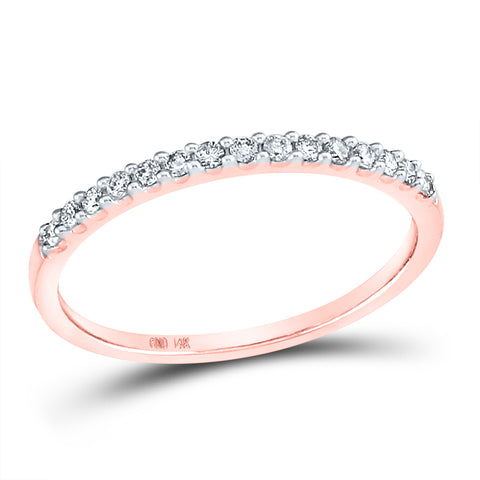 14K Rose Gold 1/6 Carat TW Diamond Band - Le Vive Jewelry in Riverside
