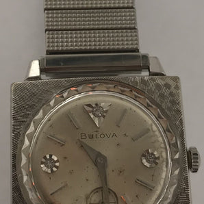 Men's Vintage Bulova 10K/GF Squared Watch - Le Vive Jewelry in Riverside