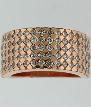 Diamond Band, 14 Karat Rose Gold - Le Vive Jewelry in Riverside