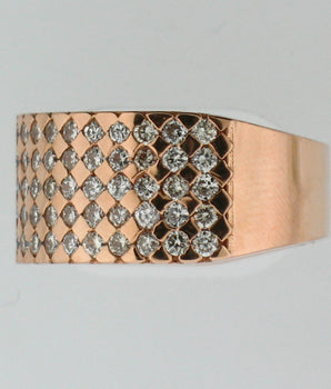 Diamond Band, 14 Karat Rose Gold - Le Vive Jewelry in Riverside