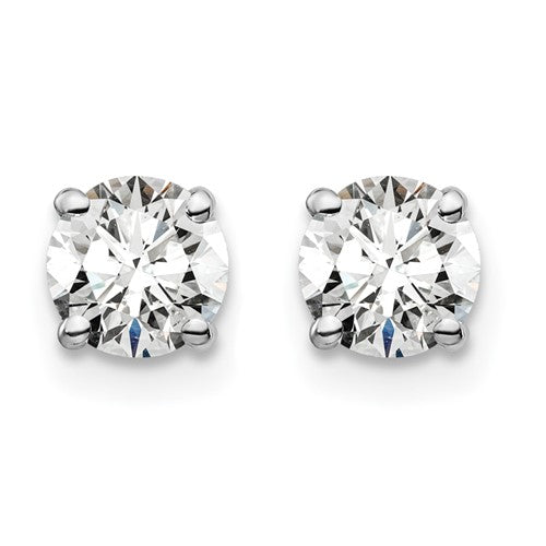 14K White Gold Lab Grown Diamond Stud Earrings - Le Vive Jewelry in Riverside