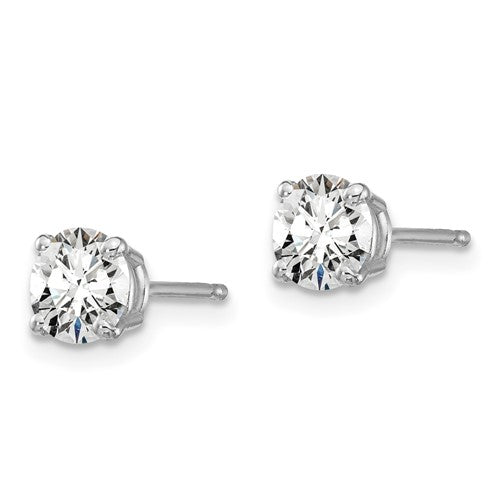 14K White Gold Lab Grown Diamond Stud Earrings - Le Vive Jewelry in Riverside