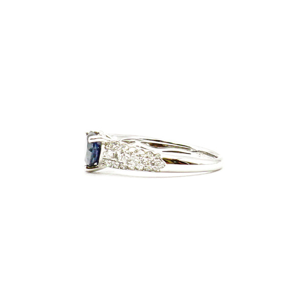 18k White Gold & Sapphire 1.11 Carat Ladies Ring - Le Vive Jewelry in Riverside