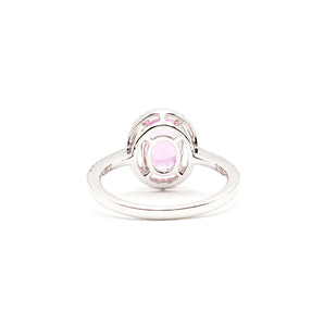 14K White Gold Pink Sappphire and Diamond Ring - Le Vive Jewelry in Riverside