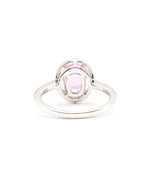 14K White Gold Pink Sappphire and Diamond Ring - Le Vive Jewelry in Riverside