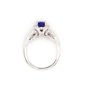 18k White Gold Tanzanite & Diamond Ring - Le Vive Jewelry in Riverside