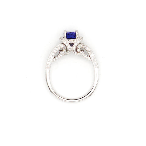 18k White Gold Tanzanite & Diamond Ring - Le Vive Jewelry in Riverside